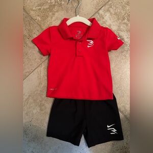Nike - Red Dryfit 2-piece Toddler Outfit - Size 12 months